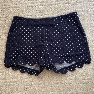EUC J.Crew navy polka dot shorts.